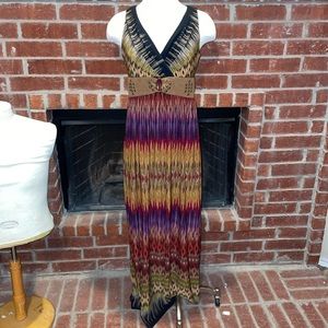 Ronni Nicole Maxi Dress Vintage 90s belted Size 8